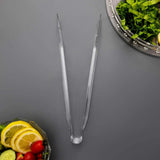 3 Pack | Clear 12inch Plastic Serving Tongs, Catering Disposable Food Service Tongs