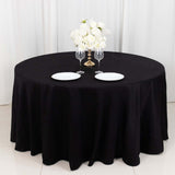 120" Black Round Chambury Casa 100% Cotton Tablecloth