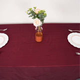 90x132Inch Burgundy Accordion Crinkle Taffeta Rectangular Tablecloth