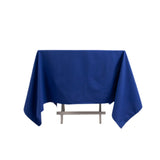 70"x70" Royal Blue Cotton Blend Square Tablecloth