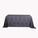 90inch x 132inch Black Seamless Diamond Sequin Rectangular Tablecloth