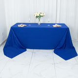 90x156inch Royal Blue 220 GSM Seamless Premium Polyester Rectangular Tablecloth