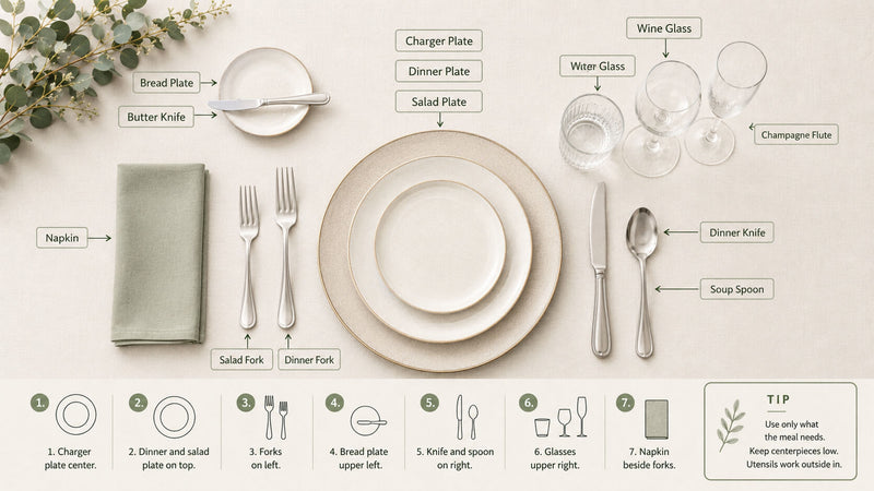Formal Table Setting Infographics