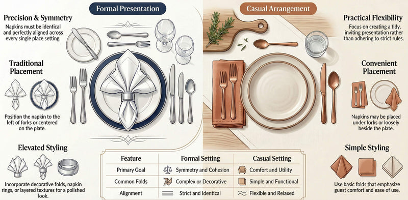Formal vs Casual Napkin Etiquette