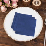 50 Pack Navy Blue Soft 2-Ply Disposable Cocktail Napkins, Paper Beverage Napkins 18 GSM - 5inch