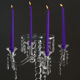 12 Pack | Purple 10inch Premium Wax Taper Candles, Unscented Candles