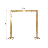 6ftx6ft Gold Square Arbor - Freestanding 6' High Over the Table Stand, Backdrop Stand