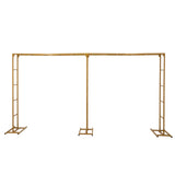 6ftx12ft Gold Rectangular Arbor - Freestanding 6' High Over the Table Stand, Backdrop Stand#whtbkgd