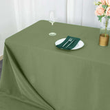 90x132inch Eucalyptus Sage Green 200 GSM Seamless Premium Polyester Rectangular Tablecloth