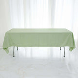 60"x126" Sage Green Polyester Rectangular Tablecloth