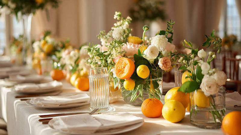 Fruit-Inspired Centerpiece Summer Wedding Decor