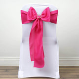 5 PCS | 6" x 108" Fuchsia Polyester Chair Sash