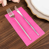 50 Pack 2 Ply Soft Fuchsia Disposable Party Napkins, Wedding Reception Dinner Paper Napkins