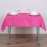 54"x54" Fuchsia Square Polyester Table Overlay