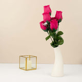 12 Bushes | Fuchsia Artificial Premium Silk Flower Rose Bud Bouquets