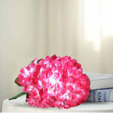 4 Bushes | Fuchsia Artificial Silk Chrysanthemums | 56 Faux Flowers