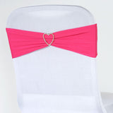 5 pack | 5"x12" Fuchsia Spandex Stretch Chair Sash