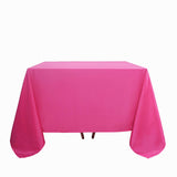 Fuchsia Polyester Square Tablecloth 90Inch