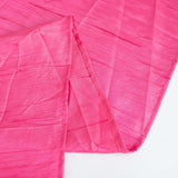 72inch x 72inch Fuchsia Accordion Crinkle Taffeta Table Overlay