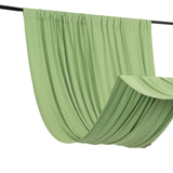 Sage Green 4-Way Stretch Spandex Photography Backdrop Curtain with Rod Pockets