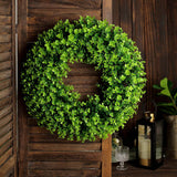 2 Pack | 21inch Green Artificial Lifelike Eucalyptus Leaf Spring Wreaths