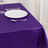 Purple Seamless Lamour Satin Square Table Overlay - 54inch