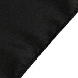 6ft Black Open Back Fitted Polyester Rectangle Tablecloth, Trade Show Table Cover