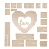 26inch Heart Shaped 8-Layer Double Sided Wooden Cupcake Shelf Rack