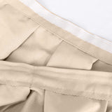 21ft Nude Pleated Polyester Table Skirt, Banquet Folding Table Skirt