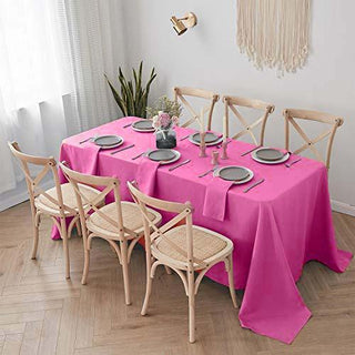 Add a Pop of Color with the Fuchsia Polyester Tablecloth