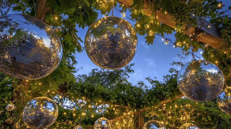 Garden Disco Ball Decor