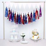 Pre-Tied Metallic Foil Fringe Tassel Garland, Tinsel Curtain for Photo Backdrop Party Decoration