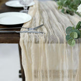 10ft Cream Gauze Cheesecloth Boho Table Runner