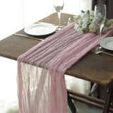 10ft Pink Gauze Cheesecloth Boho Table Runner