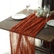 10ft Terracotta (Rust) Gauze Cheesecloth Boho Table Runner