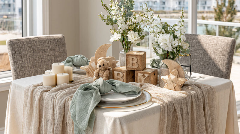 Gender-Neutral Baby Shower Table Decoration