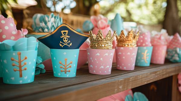 gender reveal party- pirates vs mermaid