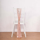 5 Pack Blush Rose Gold Geometric Diamond Glitz Sequin Chair Sashes