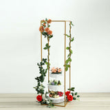 48inch Matte Gold Wedding Flower Stand - Metal Vase Column Stand - Geometric Centerpiece Vase