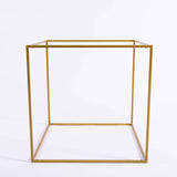 2 Pack | 20inch Square Gold Metal Frame Wedding Flower Stands, Geometric Centerpieces#whtbkgd