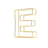 8" Tall | Gold Wedding Centerpiece | Freestanding 3D Decorative Wire Letter | E