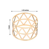 5 Pack | Metallic Gold Geometric Napkin Rings, Paper Napkin Holders