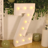 4ft White Large Marquee Light Up Number Z Mosaic Balloon Frame Pre-Cut Foam Board 10 Warm White