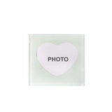 2 Pack | 3" Heart Shaped Picture Frame Party Favors, Square Glass Coasters, Gift Wrapped With Thank 