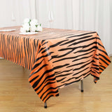 5 Pack Animal Theme Rectangle Plastic Table Covers, Jungle Safari PVC Waterproof