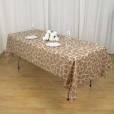 5 Pack Animal Theme Rectangle Plastic Table Covers, Jungle Safari PVC Waterproof