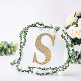 8inch Gold Decorative Rhinestone Alphabet Letter Stickers DIY Crafts - S