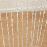 Acrylic Crystal Beaded Curtain with Fabric Rod Pocket, 43 Strands Room Divider Clear