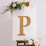 8inch Gold Decorative Rhinestone Alphabet Letter Stickers DIY Crafts - P