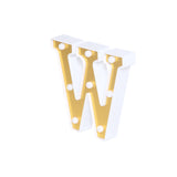 6 Gold 3D Marquee Letters | Warm White 8 LED Light Up Letters | W